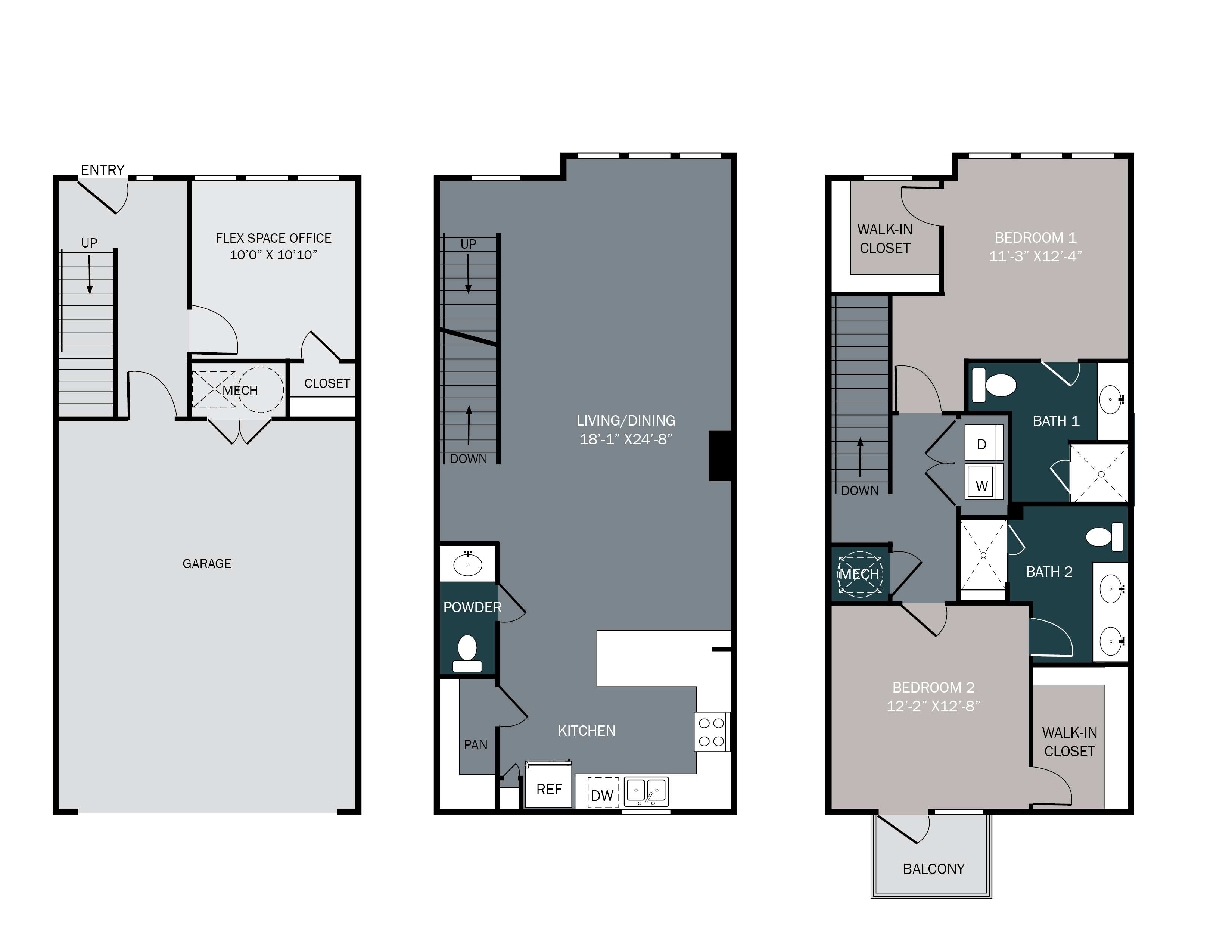 Spacious 2 bedroom 2 bath townhome with attached garage